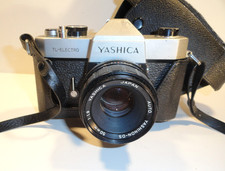 Vintage Yashica 35mm TL Electro 50mm Lense with Case Not Tested
