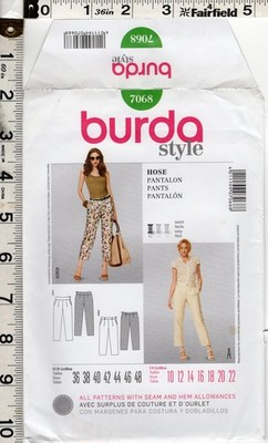 Misses' Pants Burda Style Sewing Craft Pattern 7068 10-22 NEW! FREE SHIPPING!