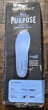 Superfeet All-Purpose Support Medium Arch Insoles Blue M 2.5-4 W 4.5-6