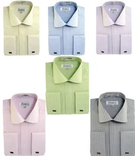 Men's shirt 60% cotton 40 % polyester French cuff Tone &Tone By Milano moda SG30