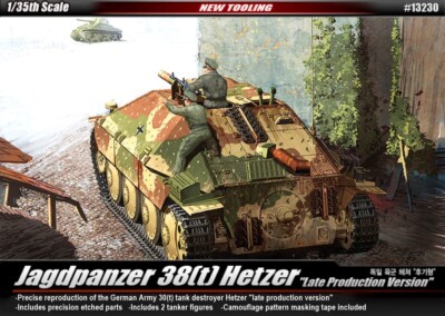 1/35プラモデル フルインテリア再現Jagdpanzer 38 Hetzer Academy 1/35 Jagdpanzer 38(t) Hetzer Late Version Tank