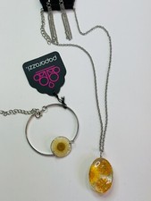 Paparazzi Jewelry Set Necklace Earrings Bracelet Silver Yellow, Feminine, Girly  