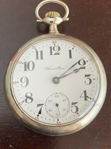 VINTAGE 18S Hamilton orologio da taschino, Gr. 940, Choo Choo CASE, ANNO  1915, funziona bene | eBay