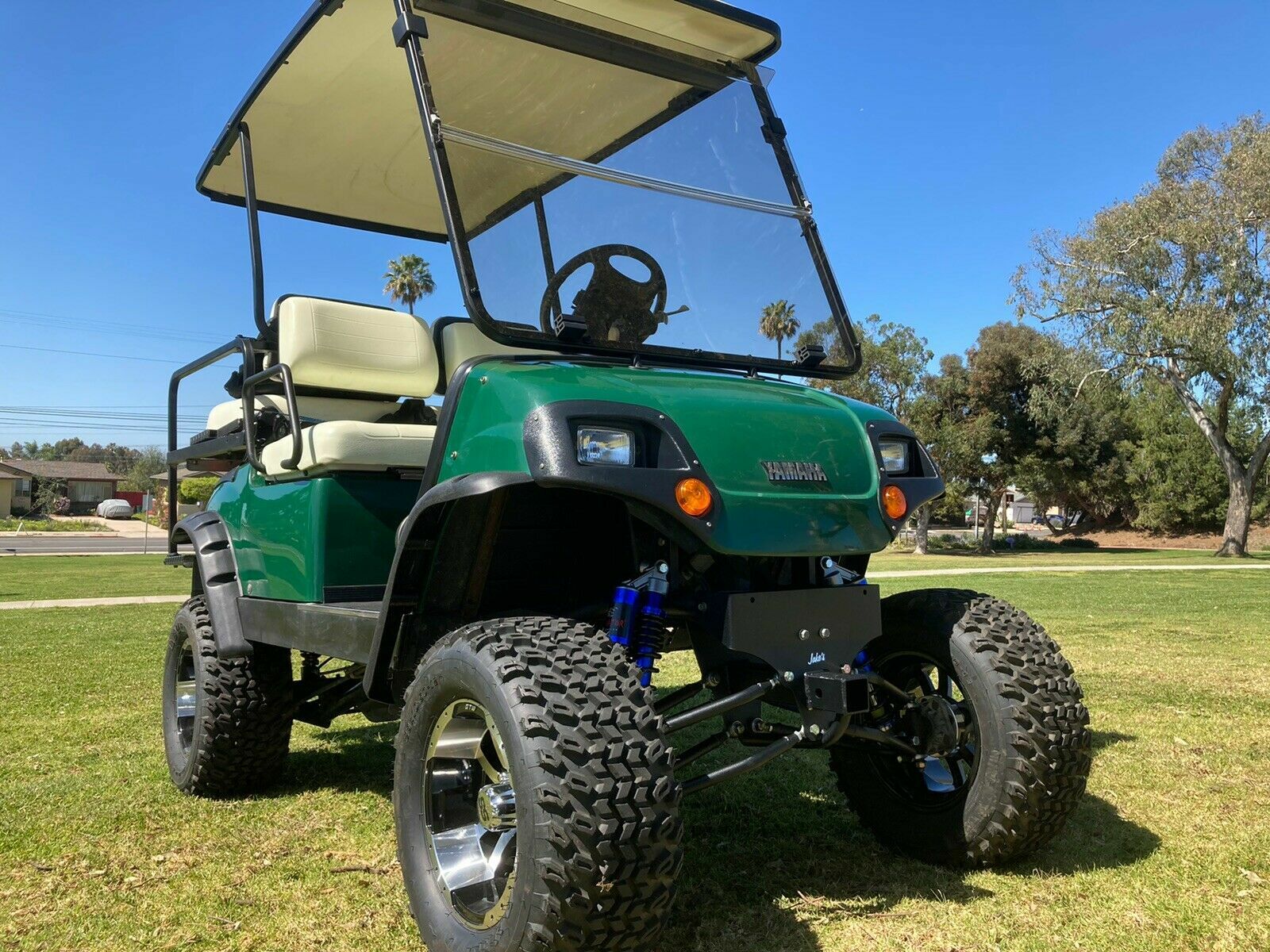 RESERVOIR AIR SHOCKS SET FOR YAMAHA G16 G19 G21 W/ JAKE'S LONG TRAVEL