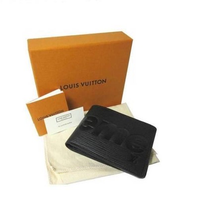 Replica Louis Vuitton x Supreme Slender Wallet M67718 Epi Leather For Sale