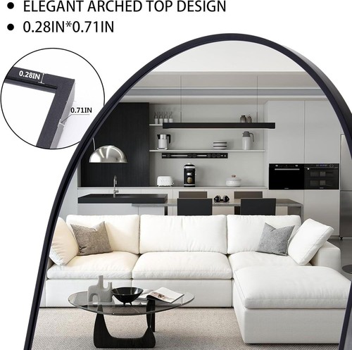 64"x21" Full-length Mirror Floor Mirror Wall Bedroom Mirror Stand Alloy Frame - Bild 29 von 52