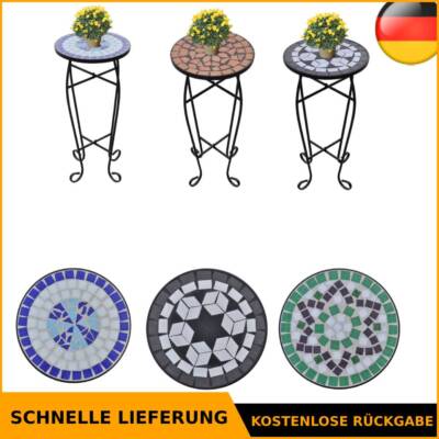 Mosaik Beistelltisch Pflanztisch Blumenhocker Blumenständer Mosaiktisch 4 Farbe