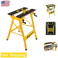 Heavy Duty Folding Workbench with 200 lbs Load Capacity - Portable and Efficient