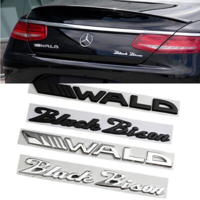 Für Mercedes-Benz 2pcs WALD Black Bison Embleme Ornamente rear Metal logo