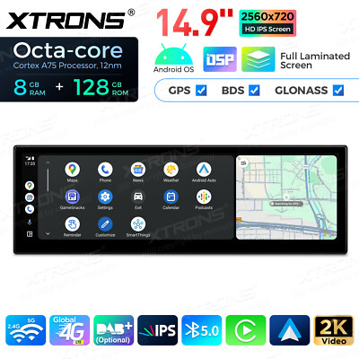 XTRONS Android 14 for BMW E60 E61 CCC 5 Series 14.9 Touchscreen CarPlay GPS 128G