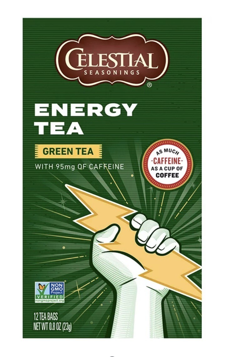 Celestial Seasonings High Caffeine Energy Green Tea Bags, 12 Count