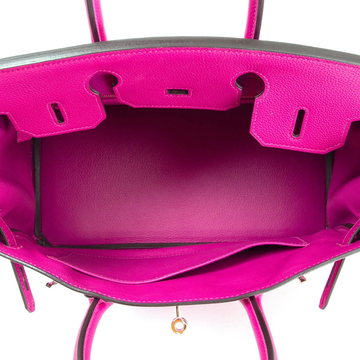 66801 auth HERMES Rose Pourpre pink Togo leather BIRKIN 30 Bag Phw BNIB image 6