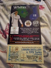 LISBURN DISTILLERY v TPS Turku & Ticket 2008-09 INTER TOTO CUP 21/6/2008 (3) (5)