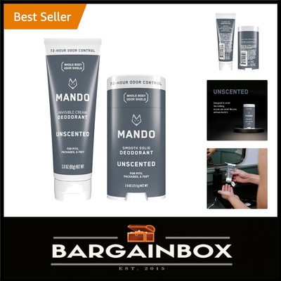 Doctor Developed Unscented Deodorant Bundle - Invisible Cream & Solid Stick