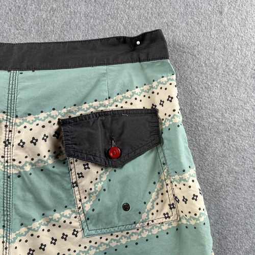 Katin Board Shorts Mens 32 Gray Green Aztec Southwest Unlined Swim Surf Shorts - Picture 8 of 10
