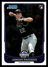 2012 Bowman Chrome 25 Jordan Pacheco Colorado Rockies RC