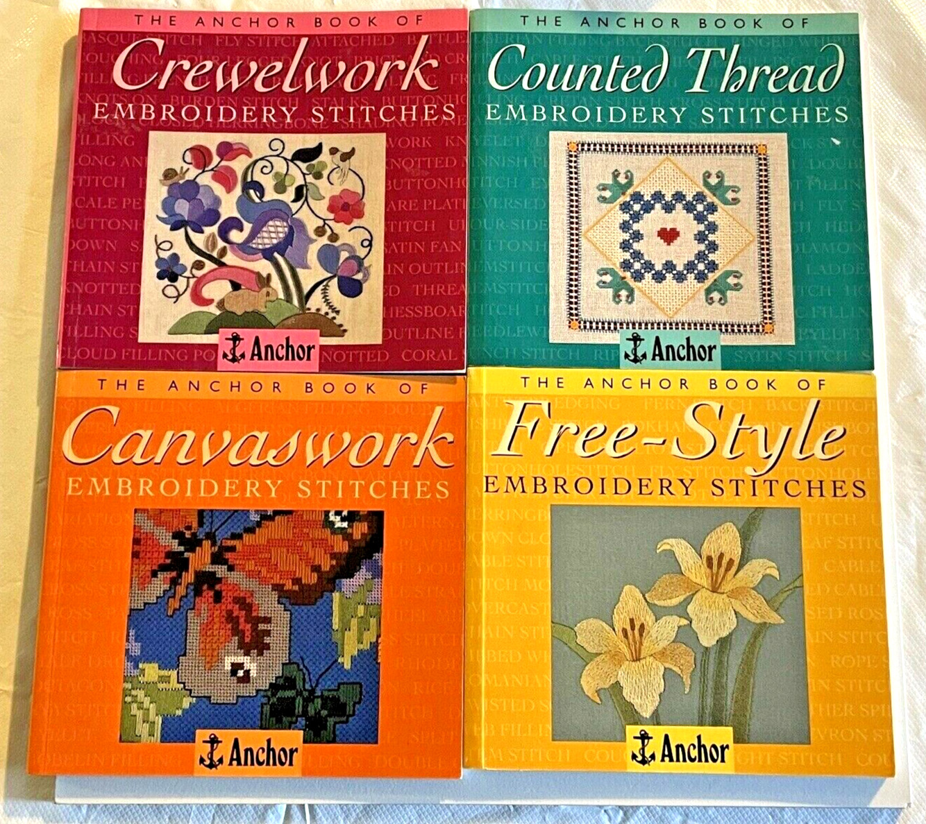 Stitches Anchor Books Canvas Crewel Free-style Counted Threa