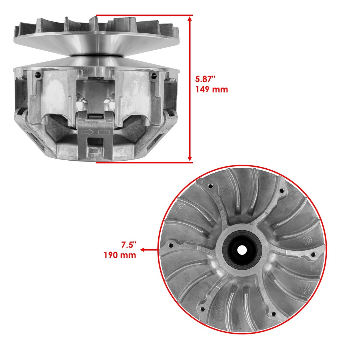 2013-2024 Can-Am Outlander Max 650 Primary Drive Clutch w/ Weight