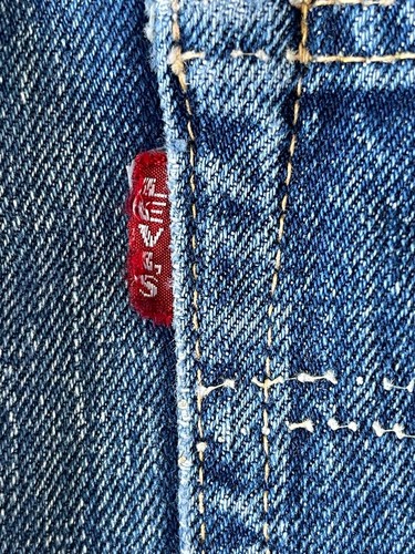 Jeans de mezclilla vintage Levi’s Big E con ribete para niños talla 18x18 PUNTADA ÚNICA - Imagen 11 de 24