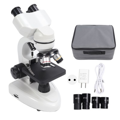 New Binocular Microscope Kit 40X 5000X 360° Rotation Clear Image High Definition