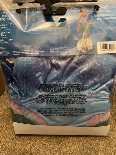 Disney The Little Mermaid Ariel Women's Halloween Costume Adult XL NEW - Picture 3 of 4