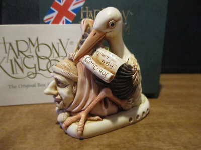 Harmony Kingdom Bundle of Joy V-2 Pink Ver. Stork Delivers Peter UK Made SGN