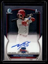 2023 Bowman Chrome Prospect Autographs Nikau Pouaka-Grego Auto Philadelphia