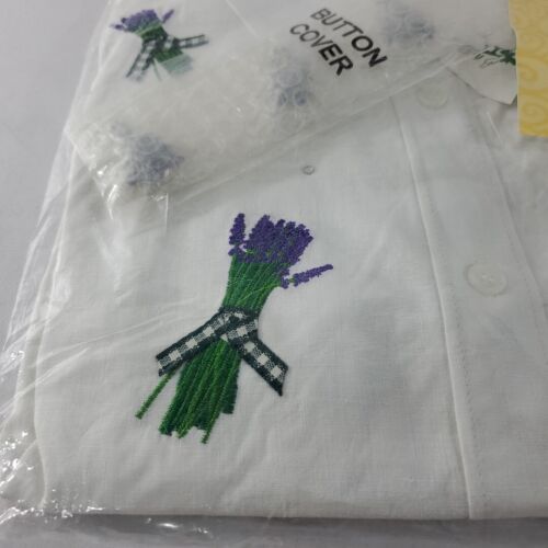 The Quacker Factory : Lavender Flowers White Button Long Sleeve Shirt 2X - NWT - Picture 2 of 8