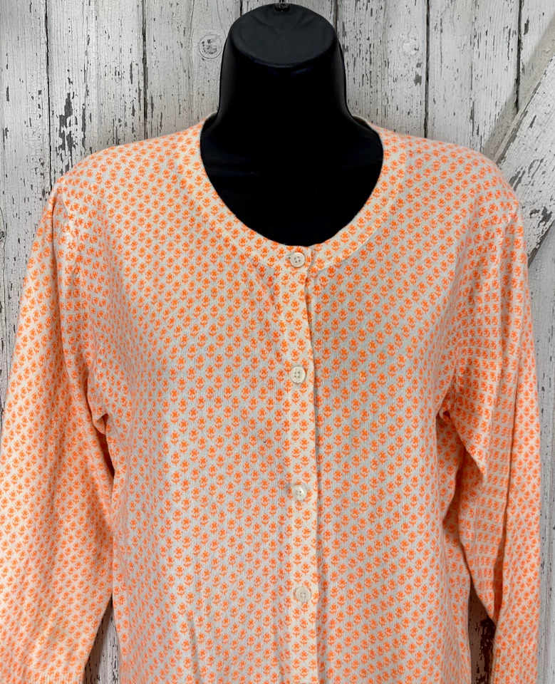 Merona Womens Light Weight Orange Pop Over Cardigan Large Tunic Cover Up Foto 3 de 4
