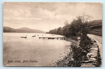 POSTKARTE BALA LAKE - BOOTSSTATION - 1917 NACH WITHINGTON MANCHESTER GESCHICKT