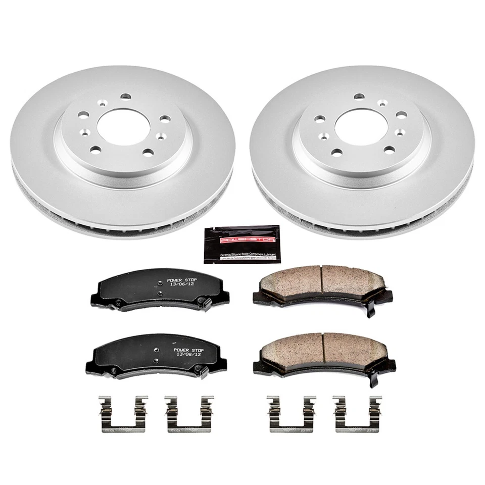 CRK5504 Powerstop Brake Disc and Pad Kits 4-Wheel Set Front & Rear for Chevy Foto 4 de 4