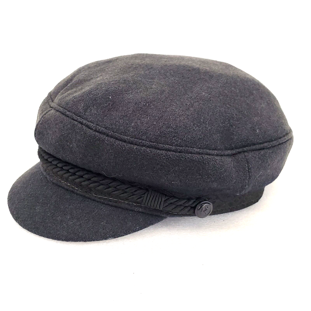 vintage Sturmvugel Fisherman Hat Mariner Wool Charcoal Gray 