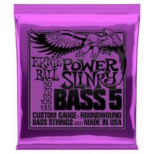 Ernie Ball Power Slinky 5-String Bass Strings 50-135