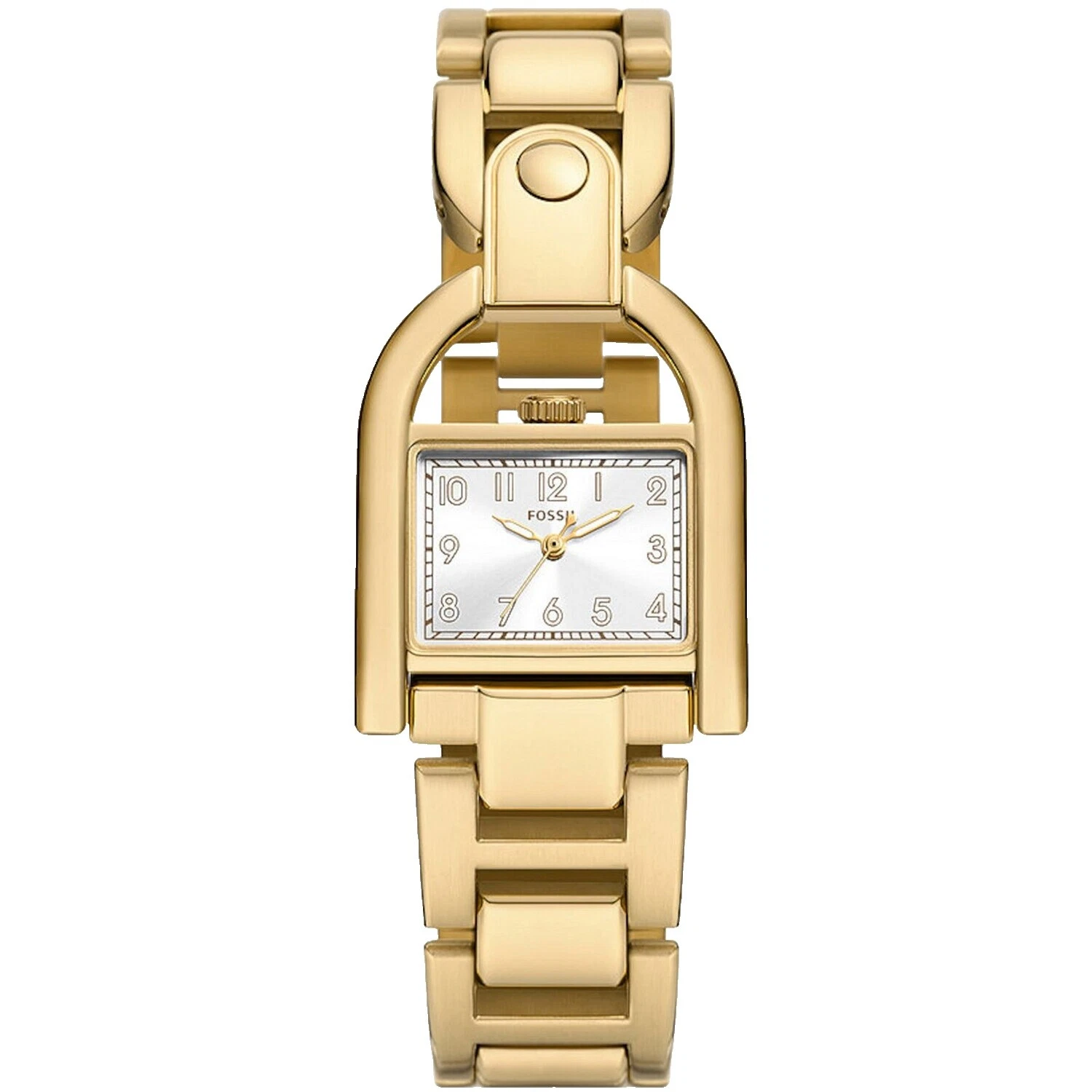 Dial de 12 horas Fossil Caja de acero inoxidable Relojes de pulsera