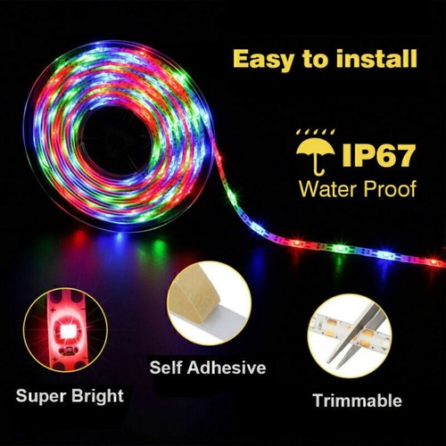 Outdoor Solar LED Strip Lights Waterproof Garden Flexible Tape Rope Lamp 8 Modes - Picture 6 of 26