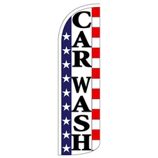 Car Wash Flag Flutter Feather Banner Swooper Extra Wide Windless