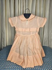 1960's Toddler Childs Pink Party dress
