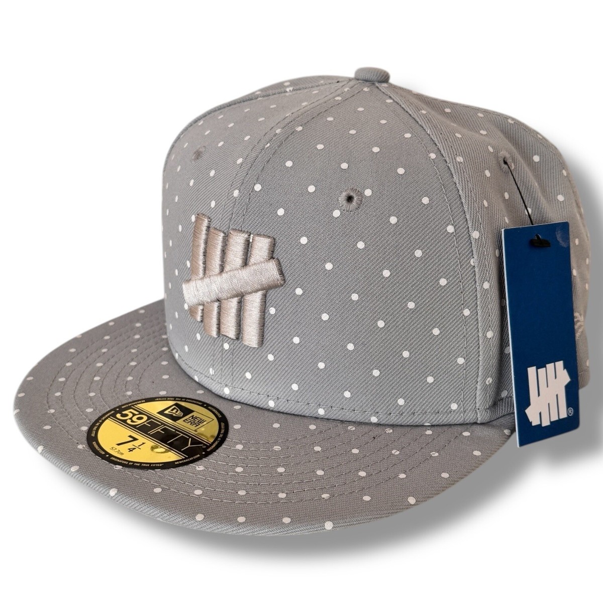 New Era x Undefeated Gray Polka Dotted Fitted Hat Flat Brim