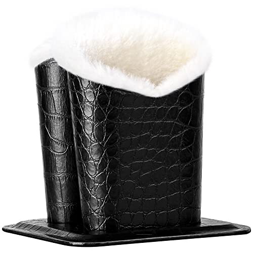 Plush Fluffy Lined Double Eyeglass Stand for Protective Glasses in Black