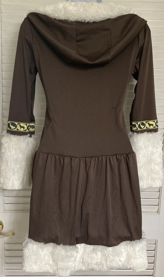 Disfraz de besos esquimales California Disfraces para mujer, junior 3-5, piel sintética marrón Foto 4 de 4