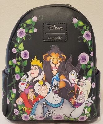 disney villains floral mini backpack Loungefly Iridescent : Clothing, Shoes & Jewelry the evil Queen Grimhilde brews the Sleeping Death into an apple deep in her castle Loungefly Disney Villains Floral Mini