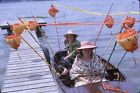 Sl56 Original slide 1960's Asia Lady boat Paper Lantern 071a