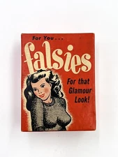 VINTAGE GIRL Joke  1950 FISHLOVE & CO  GAG GIFT FALSIES FOR THAT GLAMOUR LOOK