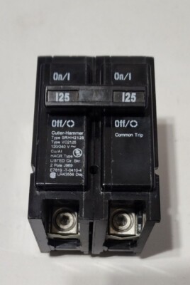 NEW  Eaton Cutler Hammer BRHH2125 Circuit Breaker 125A 2-Pole 120/240V 42KAIC