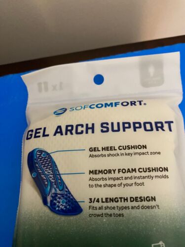 NEW MEN'S SIZE 7-13 SOF COMFORT GEL ARCH SUPPORT MEMORY FOAM INSOLE-TRIM TO FIT - Picture 8 of 11