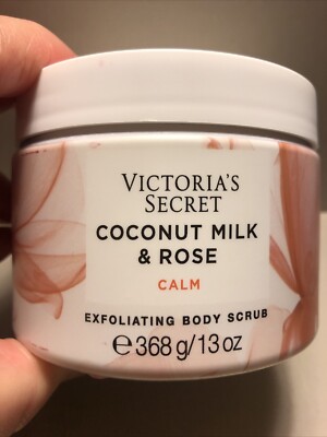 Victoria's Secret Coconut Milk & Rose Calm Exfoliating Body Scrub Sealed 13 oz