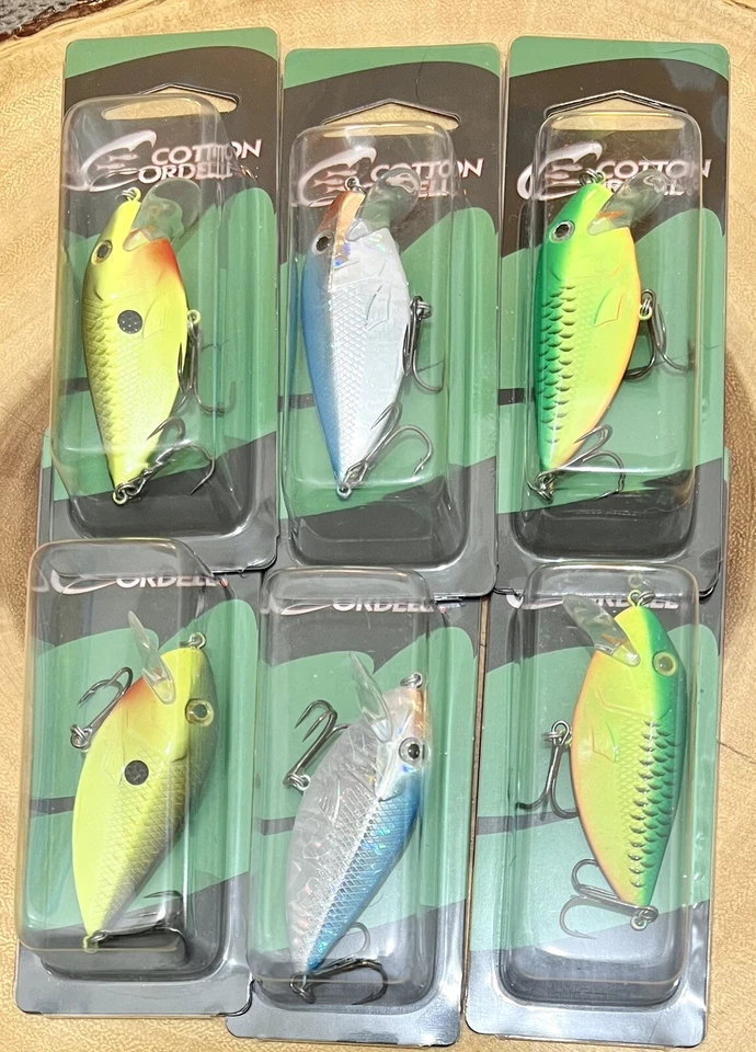 CRD OWAFER Crankbaits (lote de 6) Cordell de algodón, pesca de lubina, ¡envío gratuito! Nuevo con etiquetas Foto 4 de 4