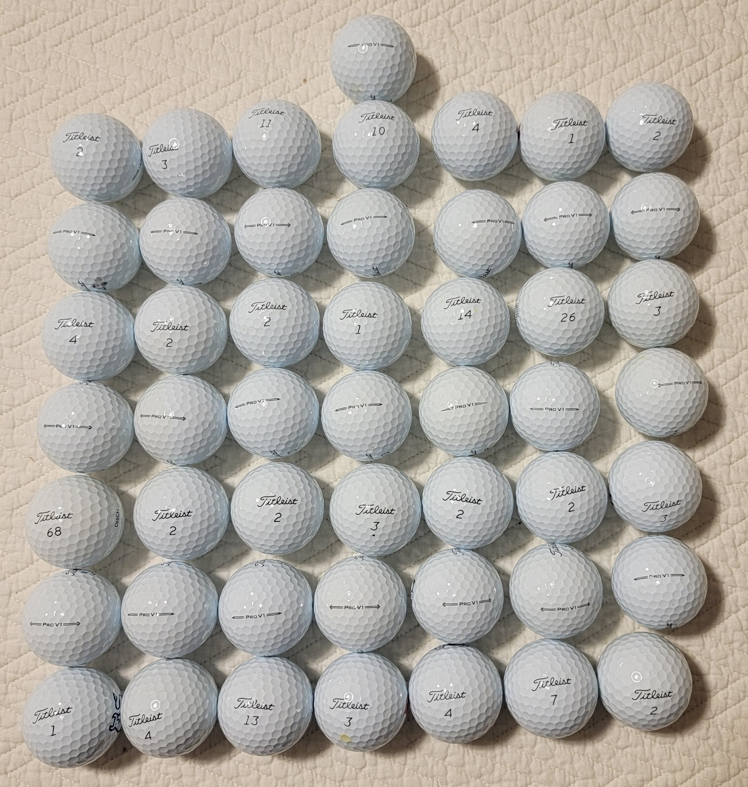 100 Titleist PROV1 White 5A Near Mint Used Golf Balls eBay