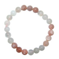 Mondstein Armband Kugel 8 Mm Auf Stretchband