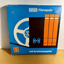 Bonum Super 8 mm Home Movie FILM Long Reel 400 ft Case 8mm Filmspule Vintage